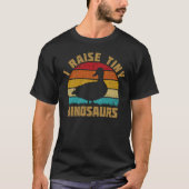 I Raise Tiny Dinosaurs  Retro Duck T-shirt (Voorkant)