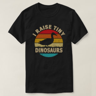 I Raise Tiny Dinosaurs  Retro Duck T-shirt
