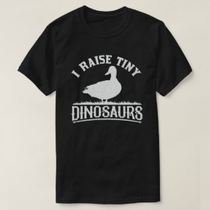 I Raise Tiny Dinosaurs  Retro Duck T-shirt