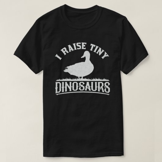 I Raise Tiny Dinosaurs  Retro Duck T-shirt (Design voorkant)