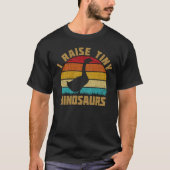 I Raise Tiny Dinosaurs Retro Goose T-shirt (Voorkant)
