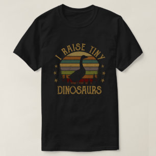I Raise Tiny Dinosaurs Retro Goose T-shirt