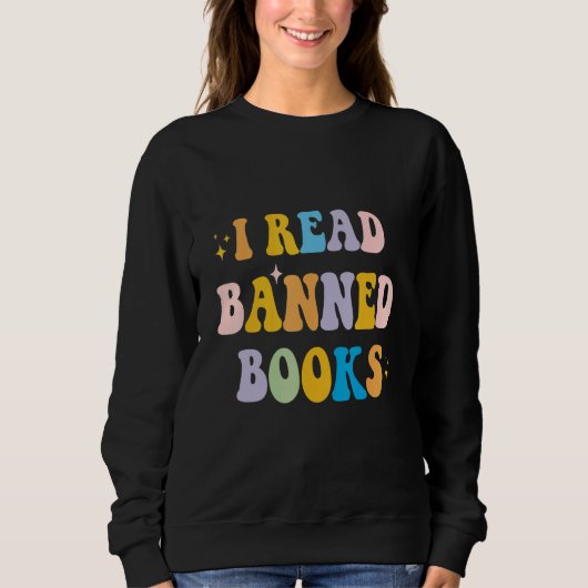 I Read Banned Books Costume Week Librarian Reader Trui (Voorkant)