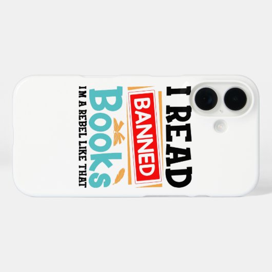 I Read Banned Books Librarian Reader Case-Mate iPhone Case (Achterkant (horizontaal))