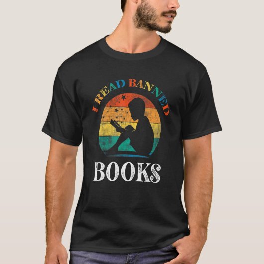 I Read Banned Books  Reader  Bookworm T-shirt (Voorkant)