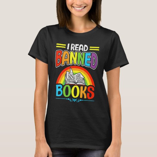 I Read Banned Books Reading Library 5 T-shirt (Voorkant)