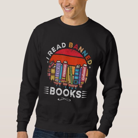 I Read Banned Books Week Librarian Freedom Reader Trui (Voorkant)