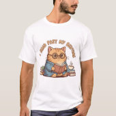 I Read Past My Bedtime Cute Reading Cat T-Shirt (Devant)