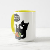 I Regret Nothing” Cat Eating Tea mug (Devant gauche)