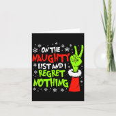 I Regret Nothing Funny Christmas Kaart (Voorkant)