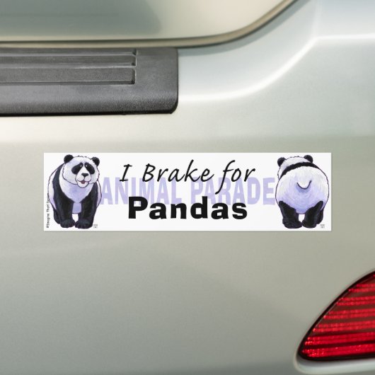 I Rem voor Bumpersticker Pandas (Op auto)
