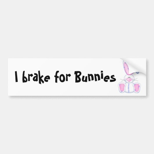 I rem voor Bunnies Bumpersticker (Voorkant)
