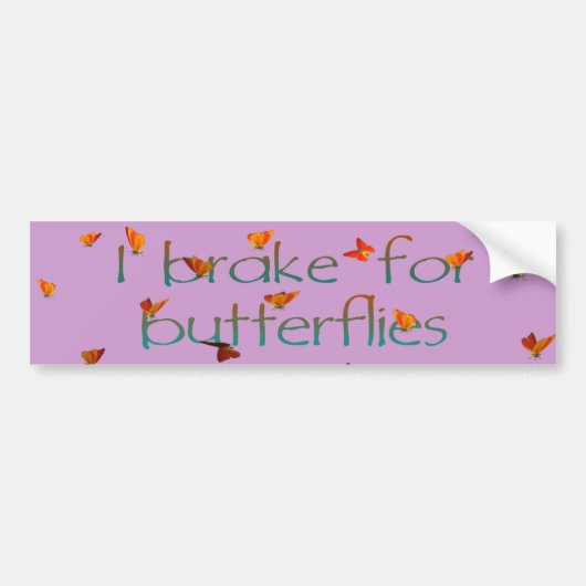 I rem voor BUTTERFLIES Bumpersticker (Voorkant)