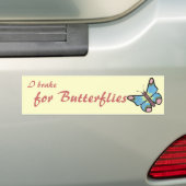 I Rem voor Butterflies Bumpersticker (Op auto)