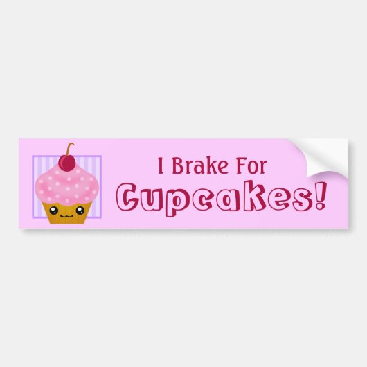 I Rem voor cupcakes Bumpersticker (Voorkant)