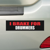 I Rem voor drummers Bumpersticker (Op auto)