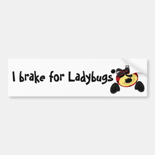 I rem voor Ladybugs Bumpersticker (Voorkant)