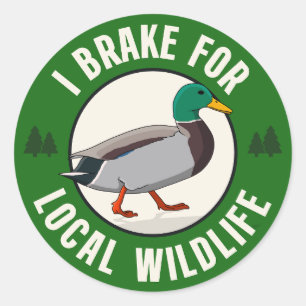 I Rem voor lokale wilde dieren Ronde Sticker
