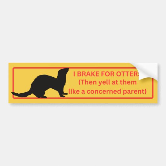 I Rem voor Otters Bumpersticker (Voorkant)