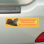 I Rem voor Otters Bumpersticker (Op auto)