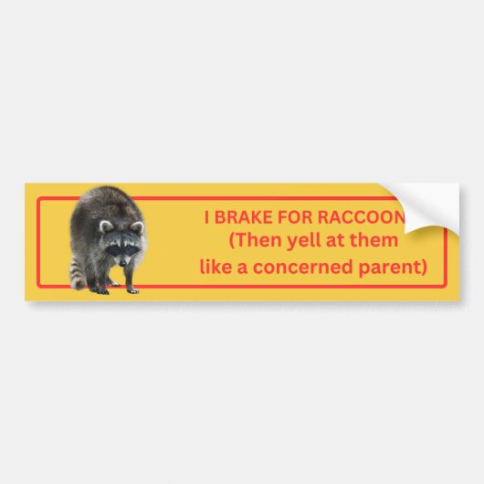 I Rem voor Raccoons Bumpersticker (Voorkant)