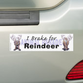 I Rem voor rendier Bumpersticker (Op auto)