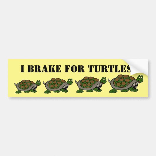 I Rem voor schildpadden Bumpersticker (Voorkant)