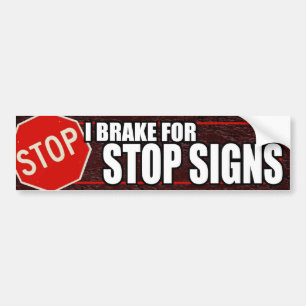 I rem voor stopborden bumpersticker