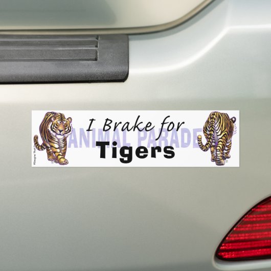 I Rem voor tijger Bumpersticker (Op auto)