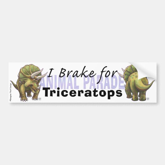 I Rem voor Triceratops Bumpersticker (Voorkant)