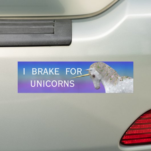 I Rem voor Unicorns Bumpersticker (Op auto)