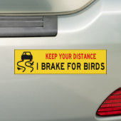 I rem voor vogels met bumpersticker (Op auto)