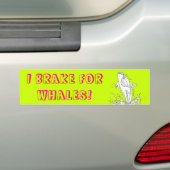 I Rem voor walvissen Bumpersticker (Op auto)