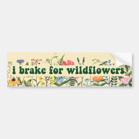 i rem voor wilde bloemen bumpersticker (Voorkant)