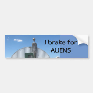 I remmen voor aliens bumpersticker