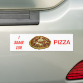I remmen voor Bumpersticker van Pizza (Op auto)