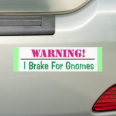 I remmen voor gnomen bumpersticker (Op auto)