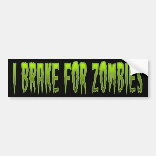 I remmen voor Zombies Bumpersticker (Voorkant)