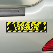 I remt voor chocoladegele waarschuwingssticker bumpersticker (Op auto)