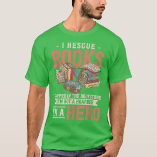 I Rescue Books in de boekengte van de boekwinkel T-shirt