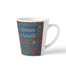 "I RÊVE OF AMALFI" LATTE MUG" Tasse à café fleurie