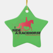 I Ride a Racehorse Tree Ornaments Keramisch Ornament (Achterkant)