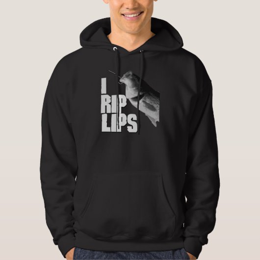 I RIP LIPS Hodded Sweatshirt DARK (Voorkant)