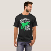I Roared My Way Through 100 Days Of School Funny D T-shirt (Voorkant volledig)
