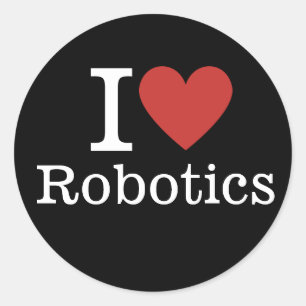 I ❤️ Robotica voor studenten / Faculteit CUSTOM Ronde Sticker