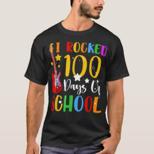 I Rocked 100 Days Of School Guitar Music Lovers Bo T-shirt