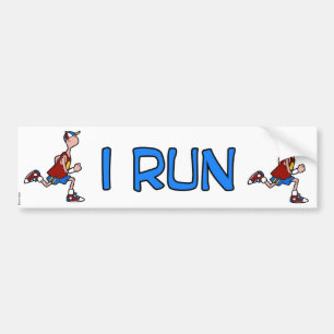 i run man bumpersticker