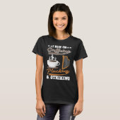 I run on Caffeine Plucking and Striking Harp T-shirt (Voorkant volledig)