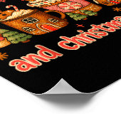 I Run On Coffee And Christmas Cheer Gingerbread Te Poster (Hoek)