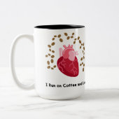 I Run on Coffee and Love Mug (Gauche)
